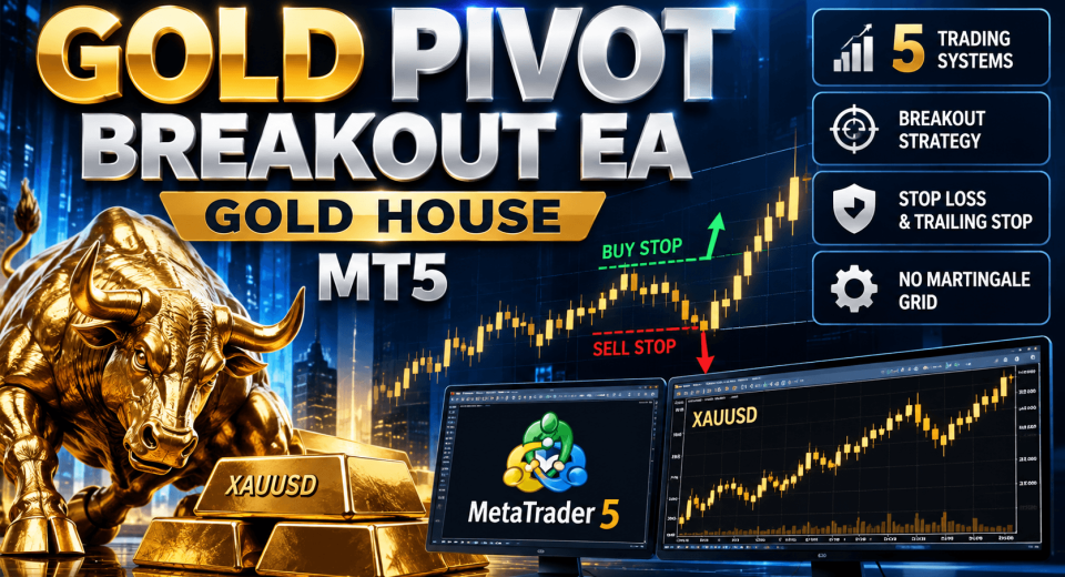 Gold Pivot Breakout EA MT5 Free Download – Gold House Review 1