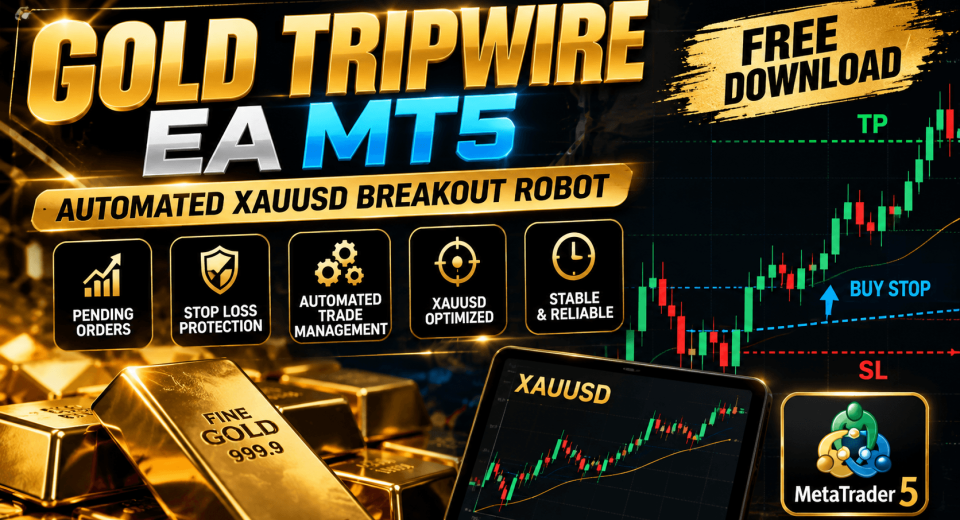 Gold Tripwire EA MT5 Free Download – XAUUSD Breakout Robot Review 1